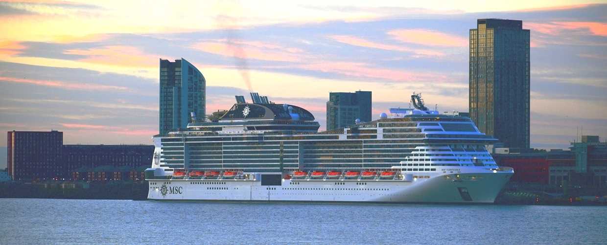 Cruise ship MSC Virtuosa at Liverpool